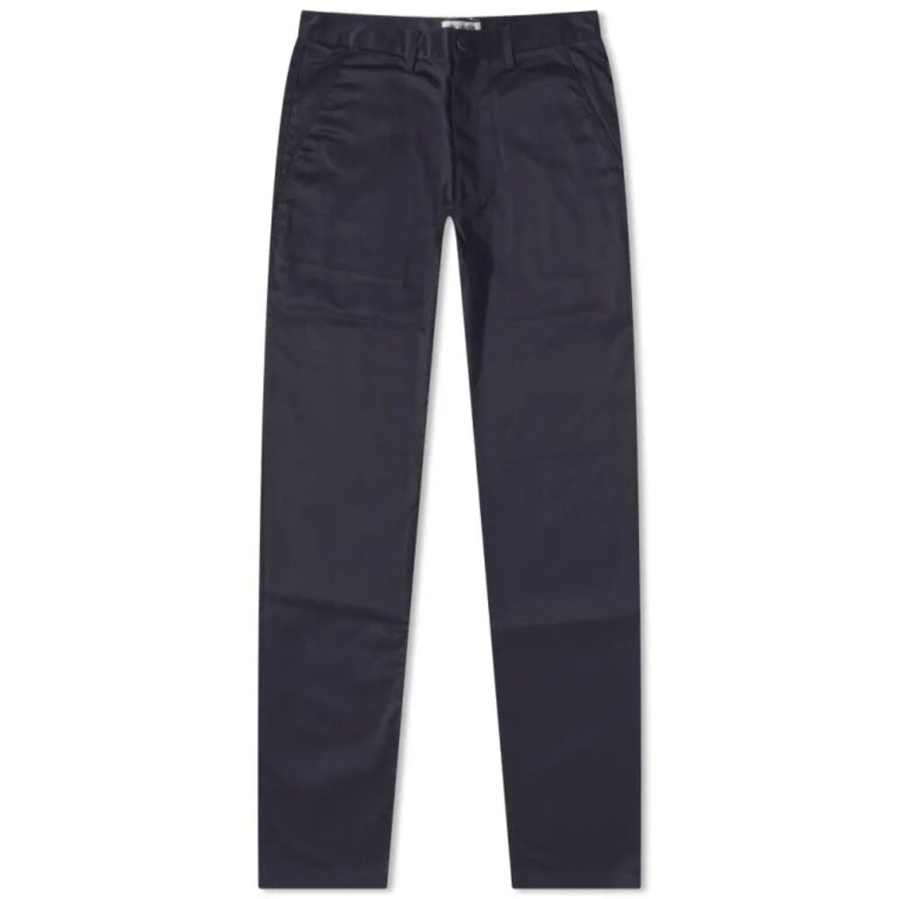 Saint Laurent Paris - Chino Pant in Stretch Gabardine Navy Raw